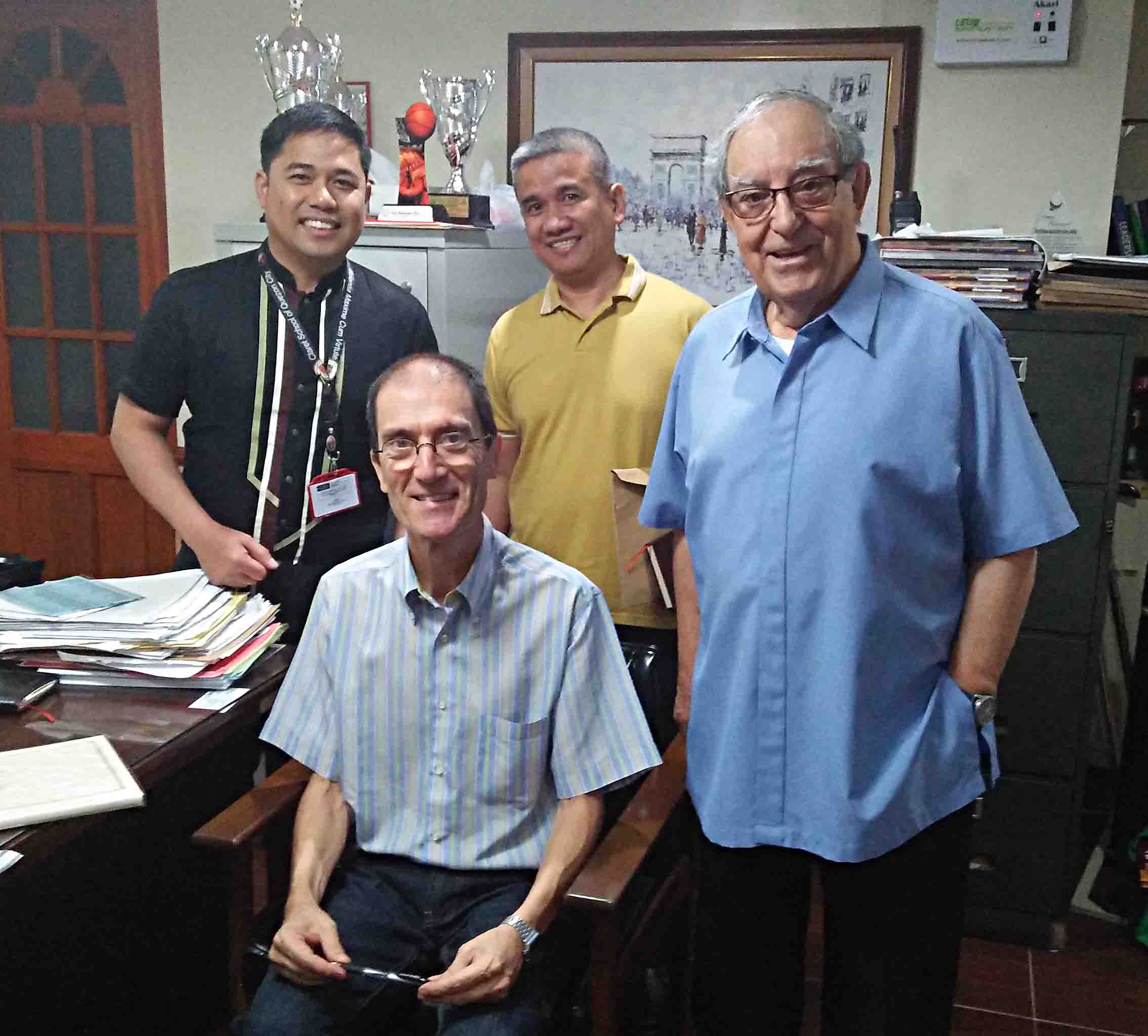 Fr. Manuel Tamargo, CMF with Fr. Mauricio T. Ulep, CMF (School Director), Fr. Dennis Tamayo, CMF (Provincial Econome), and Fr. Santiago G. Gonzalez, CMF (School Administrator)